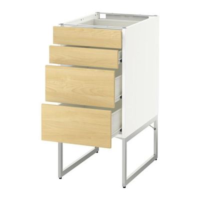 МЕТОД / ФОРВАРА Нплн шк 4 фронт/2 низк/2средн ящ - 40x60x60 см, Тингсрид под березу, белый МЕТОД / ФОРВАРА Нплн шк 4 фронт/2 низк/2средн ящ - 40x60x60 см, Тингсрид под березу, белый