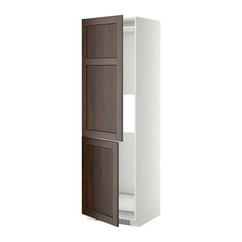 МЕТОД Выс шкаф д/холодильн или морозильн - белый, Эдсерум под дерево коричневый, 60x60x200 см МЕТОД Выс шкаф д/холодильн или морозильн - белый, Эдсерум под дерево коричневый, 60x60x200 см