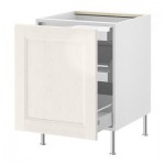 ФАКТУМ Напольный шкаф с выдвижной секцией - Рамшё белый, 50 см ФАКТУМ Напольный шкаф с выдвижной секцией - Рамшё белый, 50 см