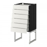 МЕТОД / МАКСИМЕРА Напольн шкаф 6фронт пнл/6 низ ящ - под дерево черный, Хэггеби белый, 40x37x60 см МЕТОД / МАКСИМЕРА Напольн шкаф 6фронт пнл/6 низ ящ - под дерево черный, Хэггеби белый, 40x37x60 см