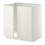 МЕТОД Напольн шкаф д раковины+2 двери - Росдаль белый ясень, белый МЕТОД Напольн шкаф д раковины+2 двери - Росдаль белый ясень, белый