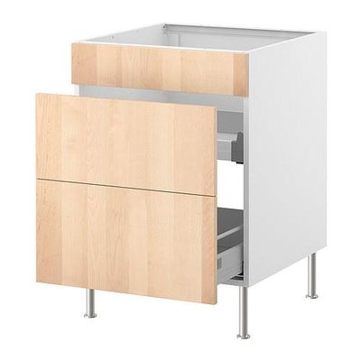 ФАКТУМ Напол шк п/мйк с 2 ящ/2 фрнт пнл - Нексус березовый шпон, 80 см ФАКТУМ Напол шк п/мйк с 2 ящ/2 фрнт пнл - Нексус березовый шпон, 80 см