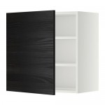 METOD шкаф навесной с полкой белый/Тингсрид черный 60x38.6x60 cm