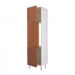 ФАКТУМ Выс шкаф для хол/мороз с 3 дверями - Эдель классический коричневый, 60x233/57 см