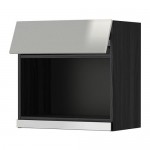 METOD навесной шкаф для СВЧ-печи черный/Гревста нержавеющ сталь 60x60 см