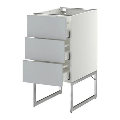 МЕТОД / МАКСИМЕРА Нплн шк 3 фрнт/3 средн ящика - 40x60x60 см, Веддинге серый, белый МЕТОД / МАКСИМЕРА Нплн шк 3 фрнт/3 средн ящика - 40x60x60 см, Веддинге серый, белый