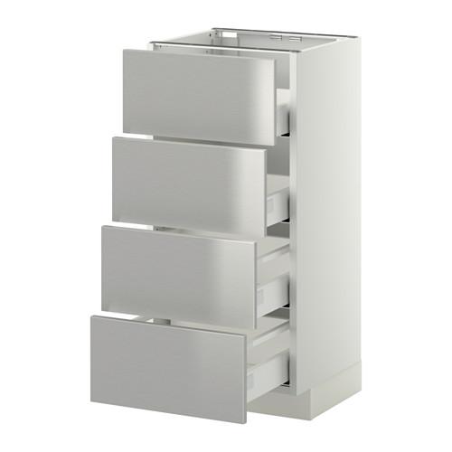 METOD напольн шкаф 4 фронт панели/4 ящика оцинковка