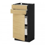 МЕТОД Нплн шк двр/2фрнт/2нзк/2срд ящ - под дерево черный, Тингсрид под березу, 40x37 см МЕТОД Нплн шк двр/2фрнт/2нзк/2срд ящ - под дерево черный, Тингсрид под березу, 40x37 см