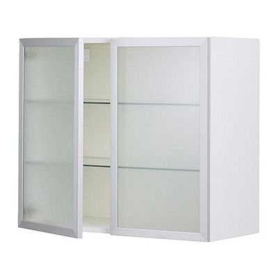 Faktum Wall Cabinet With Glass Doors With 2 Avsikt Matte 60x92