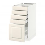 МЕТОД / МАКСИМЕРА Напольный шкаф с 5 ящиками - белый, Будбин белый с оттенком, 40x60 см МЕТОД / МАКСИМЕРА Напольный шкаф с 5 ящиками - белый, Будбин белый с оттенком, 40x60 см