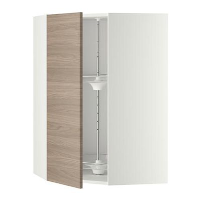 МЕТОД Угл нвсн шкф с вращающ секц - 68x100 см, Брокхульт под грецкий орех светло-серый, белый МЕТОД Угл нвсн шкф с вращающ секц - 68x100 см, Брокхульт под грецкий орех светло-серый, белый