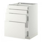 МЕТОД / ФОРВАРА Напольн шкаф 4 фронт панели/4 ящика - 60x60 см, Хэггеби белый, белый МЕТОД / ФОРВАРА Напольн шкаф 4 фронт панели/4 ящика - 60x60 см, Хэггеби белый, белый
