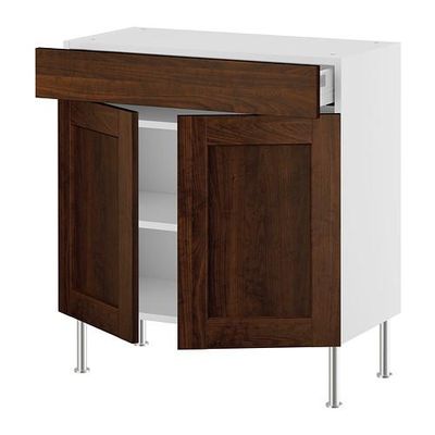 ФАКТУМ Напол шкаф/полки/ящик/2двери - Роккхаммар коричневый, 80x37 см ФАКТУМ Напол шкаф/полки/ящик/2двери - Роккхаммар коричневый, 80x37 см