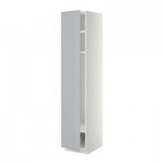 МЕТОД Выс шкаф с полками/проволоч корзин - 40x60x200 см, Веддинге серый, белый