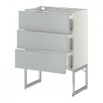 МЕТОД / ФОРВАРА Нплн шк 3 фрнт/3 средн ящика - 60x37x60 см, Веддинге серый, белый МЕТОД / ФОРВАРА Нплн шк 3 фрнт/3 средн ящика - 60x37x60 см, Веддинге серый, белый