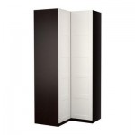 ПАКС Гардероб угловой - Пакс Бергсбу белый, черно-коричневый ПАКС Гардероб угловой - Пакс Бергсбу белый, черно-коричневый