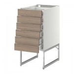 МЕТОД / ФОРВАРА Напольн шкаф 6фронт пнл/6 низ ящ - 40x60x60 см, Брокхульт под грецкий орех светло-серый, белый МЕТОД / ФОРВАРА Напольн шкаф 6фронт пнл/6 низ ящ - 40x60x60 см, Брокхульт под грецкий орех светло-серый, белый