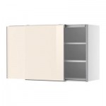 ФАКТУМ Навесной шкаф с рздвжн дверц - Абстракт кремовый, 120x70 см