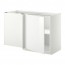 METOD угловой напольный шкаф с полкой белый/Рингульт белый 127.5x67.5x88 cm