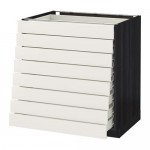 МЕТОД / ФОРВАРА Наполн шкаф 8 фронт/8 низк ящиков - под дерево черный, Сэведаль белый, 80x60 см МЕТОД / ФОРВАРА Наполн шкаф 8 фронт/8 низк ящиков - под дерево черный, Сэведаль белый, 80x60 см