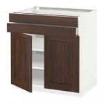 МЕТОД / МАКСИМЕРА Напольный шкаф/2дверцы/2ящика - белый, Эдсерум под дерево коричневый, 80x60 см МЕТОД / МАКСИМЕРА Напольный шкаф/2дверцы/2ящика - белый, Эдсерум под дерево коричневый, 80x60 см