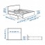 MALM каркас кровати+2 кроватных ящика дубовый шпон, беленый/Лонсет 140x200 cm