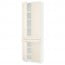 МЕТОД / МАКСИМЕРА Высокий шкаф+полки/2 ящика/4 дверцы - белый, Хитарп белый с оттенком