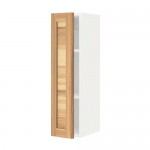 МЕТОД Шкаф навесной с полкой - белый, Торхэмн естественный ясень, 20x80 см МЕТОД Шкаф навесной с полкой - белый, Торхэмн естественный ясень, 20x80 см