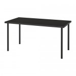 ADILS/LINNMON стол черно-коричневый/черный 75x74 cm