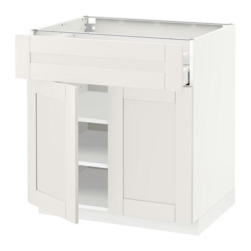 МЕТОД / МАКСИМЕРА Напольный шкаф+ящик/2дверцы - белый, Сэведаль белый, 80x60 см МЕТОД / МАКСИМЕРА Напольный шкаф+ящик/2дверцы - белый, Сэведаль белый, 80x60 см