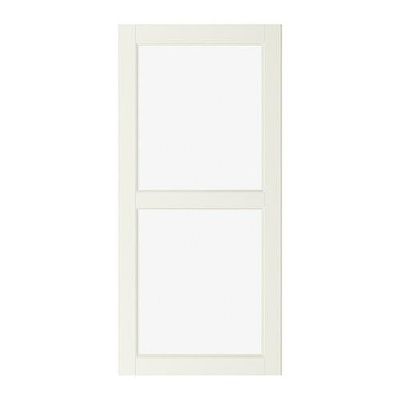 БЕСТО ВАССБО Стеклянная дверь - белый, 60x128 см