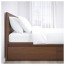МАЛЬМ Высокий каркас кровати/4 ящика - 160x200 см, Лонсет, коричневая морилка ясеневый шпон