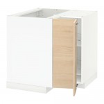 МЕТОД Угл напольн шкаф с вращающ секц - белый, Аскерсунд под светлый ясень МЕТОД Угл напольн шкаф с вращающ секц - белый, Аскерсунд под светлый ясень