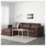 ВИМЛЕ 3-местный диван - с козеткой/Фарста темно-коричневый