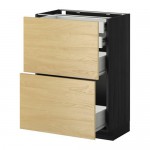 МЕТОД / ФОРВАРА Нплн шк 2фрнт/2низк/2 выс/2срдн ящ - под дерево черный, Тингсрид под березу, 60x37 см МЕТОД / ФОРВАРА Нплн шк 2фрнт/2низк/2 выс/2срдн ящ - под дерево черный, Тингсрид под березу, 60x37 см