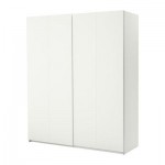 ПАКС Гардероб с раздвижными дверьми - Хасвик белый, 200x66x236 см