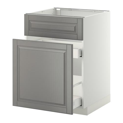 МЕТОД / МАКСИМЕРА Нап шк п/мойку/сорт мус/1дврц/2ящ - белый, Будбин серый МЕТОД / МАКСИМЕРА Нап шк п/мойку/сорт мус/1дврц/2ящ - белый, Будбин серый