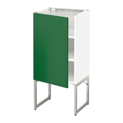 МЕТОД Напольный шкаф с полками - 40x37x60 см, Флэди зеленый, белый