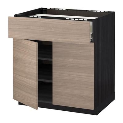 МЕТОД / ФОРВАРА Нплн шк д/врч пнл/ящ/плк/2дв - Брокхульт под грецкий орех светло-серый, под дерево черный МЕТОД / ФОРВАРА Нплн шк д/врч пнл/ящ/плк/2дв - Брокхульт под грецкий орех светло-серый, под дерево черный