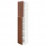МЕТОД Высокий шкаф с полками/2 дверцы - белый, Филипстад коричневый, 40x60x220 см