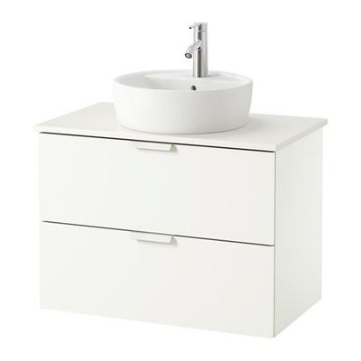 ГОДМОРГОН/АЛДЕРН / ТОРНВИКЕН Шкаф п-раковину/столешн45/раковина - белый, белый, 82x49x72 см