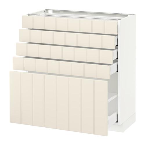 МЕТОД / МАКСИМЕРА Напольный шкаф с 5 ящиками - белый, Хитарп белый с оттенком, 80x37 см МЕТОД / МАКСИМЕРА Напольный шкаф с 5 ящиками - белый, Хитарп белый с оттенком, 80x37 см