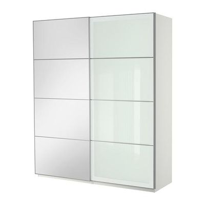 ПАКС Гардероб с раздвижными дверьми - белый, 200x44x236 см ПАКС Гардероб с раздвижными дверьми - белый, 200x44x236 см