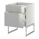 МЕТОД / ФОРВАРА Наполн шк 2 фрнт/3 средн ящ - 60x60x60 см, Гревста нержавеющ сталь, белый