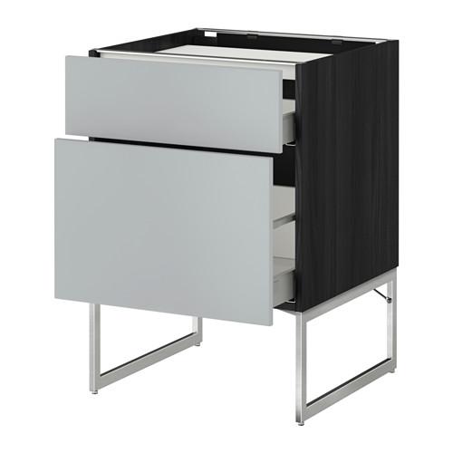 МЕТОД / МАКСИМЕРА Напольн шкаф/2фронт пнл/3ящика - 60x60x60 см, Веддинге серый, - МЕТОД / МАКСИМЕРА Напольн шкаф/2фронт пнл/3ящика - 60x60x60 см, Веддинге серый, -