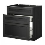 МЕТОД / МАКСИМЕРА Напольн шк п-мойку+3фрнт пнл/2ящ - 80x60 см, Лаксарби черно-коричневый, под дерево черный МЕТОД / МАКСИМЕРА Напольн шк п-мойку+3фрнт пнл/2ящ - 80x60 см, Лаксарби черно-коричневый, под дерево черный