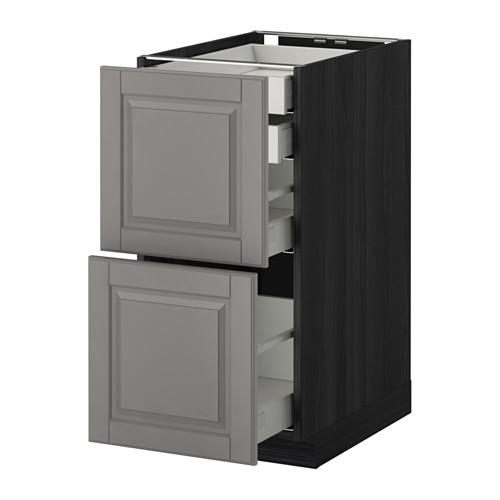 МЕТОД / МАКСИМЕРА Напл шк 2 фрнт/2низ/1срд/1 выс ящ - под дерево черный, Будбин серый, 40x60 см МЕТОД / МАКСИМЕРА Напл шк 2 фрнт/2низ/1срд/1 выс ящ - под дерево черный, Будбин серый, 40x60 см