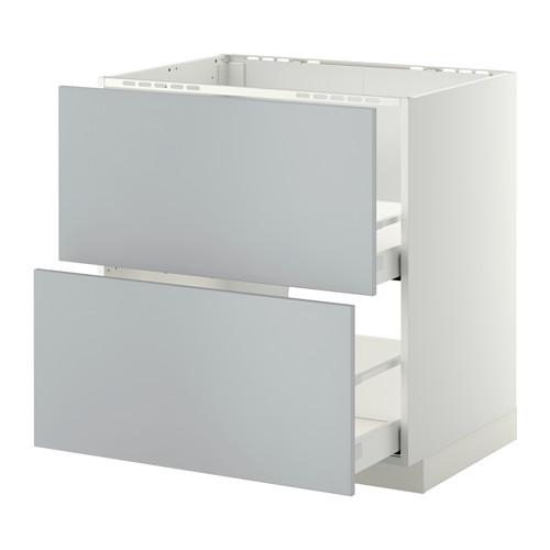 МЕТОД / МАКСИМЕРА Напольн шк п-мойку+2фрнт пнл/2 ящ - 80x60 см, Веддинге серый, белый МЕТОД / МАКСИМЕРА Напольн шк п-мойку+2фрнт пнл/2 ящ - 80x60 см, Веддинге серый, белый
