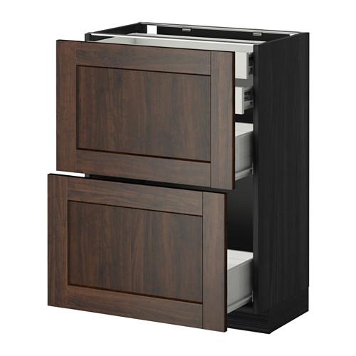 МЕТОД / ФОРВАРА Нплн шк 2фрнт/2низк/2 выс/2срдн ящ - под дерево черный, Эдсерум под дерево коричневый, 60x37 см МЕТОД / ФОРВАРА Нплн шк 2фрнт/2низк/2 выс/2срдн ящ - под дерево черный, Эдсерум под дерево коричневый, 60x37 см