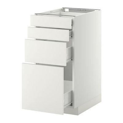 МЕТОД / ФОРВАРА Напольн шкаф 4 фронт панели/4 ящика - 40x60 см, Хэггеби белый, белый МЕТОД / ФОРВАРА Напольн шкаф 4 фронт панели/4 ящика - 40x60 см, Хэггеби белый, белый